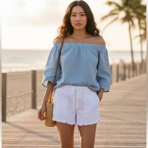 Take 50% OFF- YMI White Women's Casual Shorts, Size-L